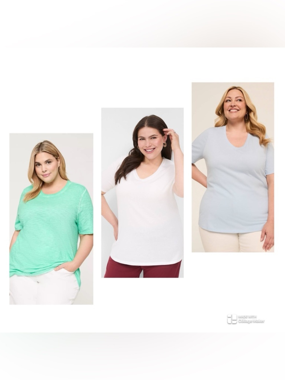 Bundle of 3 Lane Bryant Perfect Sleeve Tees, Size 14/16